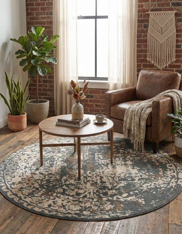 Gray Mojave Round Rug