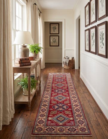 2' 7 x 9' 11 Hand Knotted Kazak Runner Rug