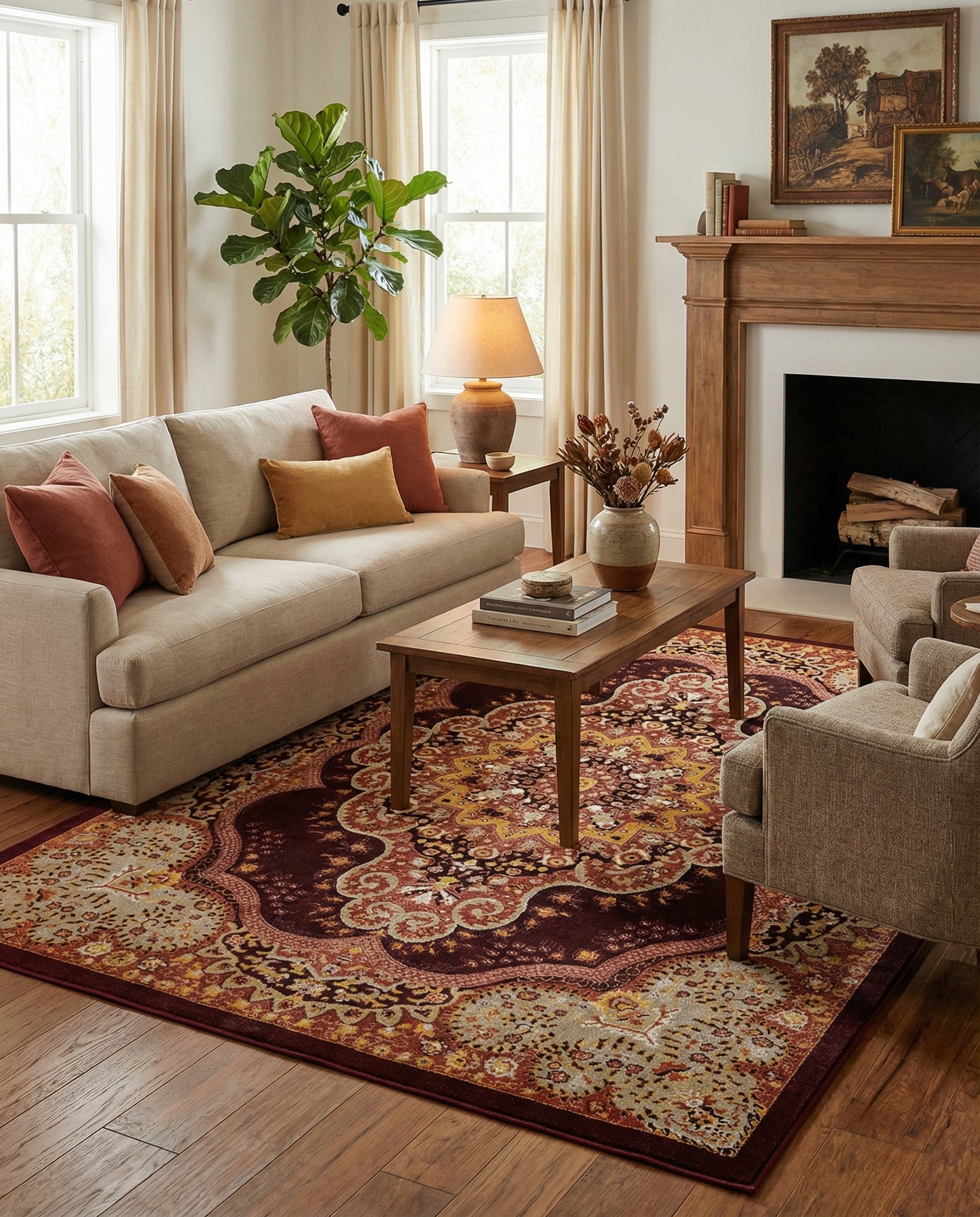 Primary image  7' 10 x 10' Kamala Washable Rug