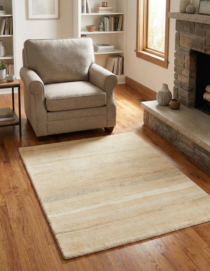 Detail image of 3' 4 x 4' 8 Hand Knotted Kashkuli Gabbeh Wool Rug