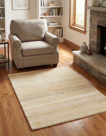 3' 4 x 4' 8 Hand Knotted Kashkuli Gabbeh Wool Rug