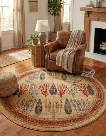 6' x 6' Kashkuli Gabbeh Round Rug