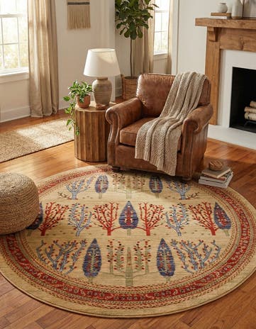 6' x 6' Kashkuli Gabbeh Round Rug
