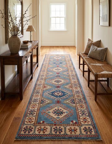 2' 9 x 12' 11 Hand Knotted Kazak Runner Rug