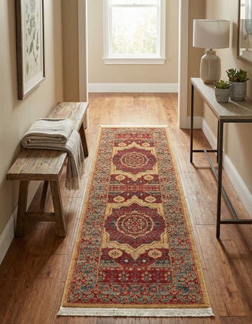 Red Amina Runner Rug