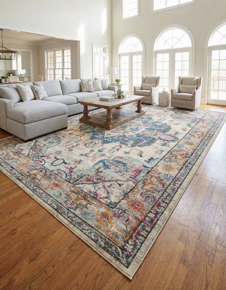 Detail image of 10' 6 x 16' 5 Washable Fleur Rug