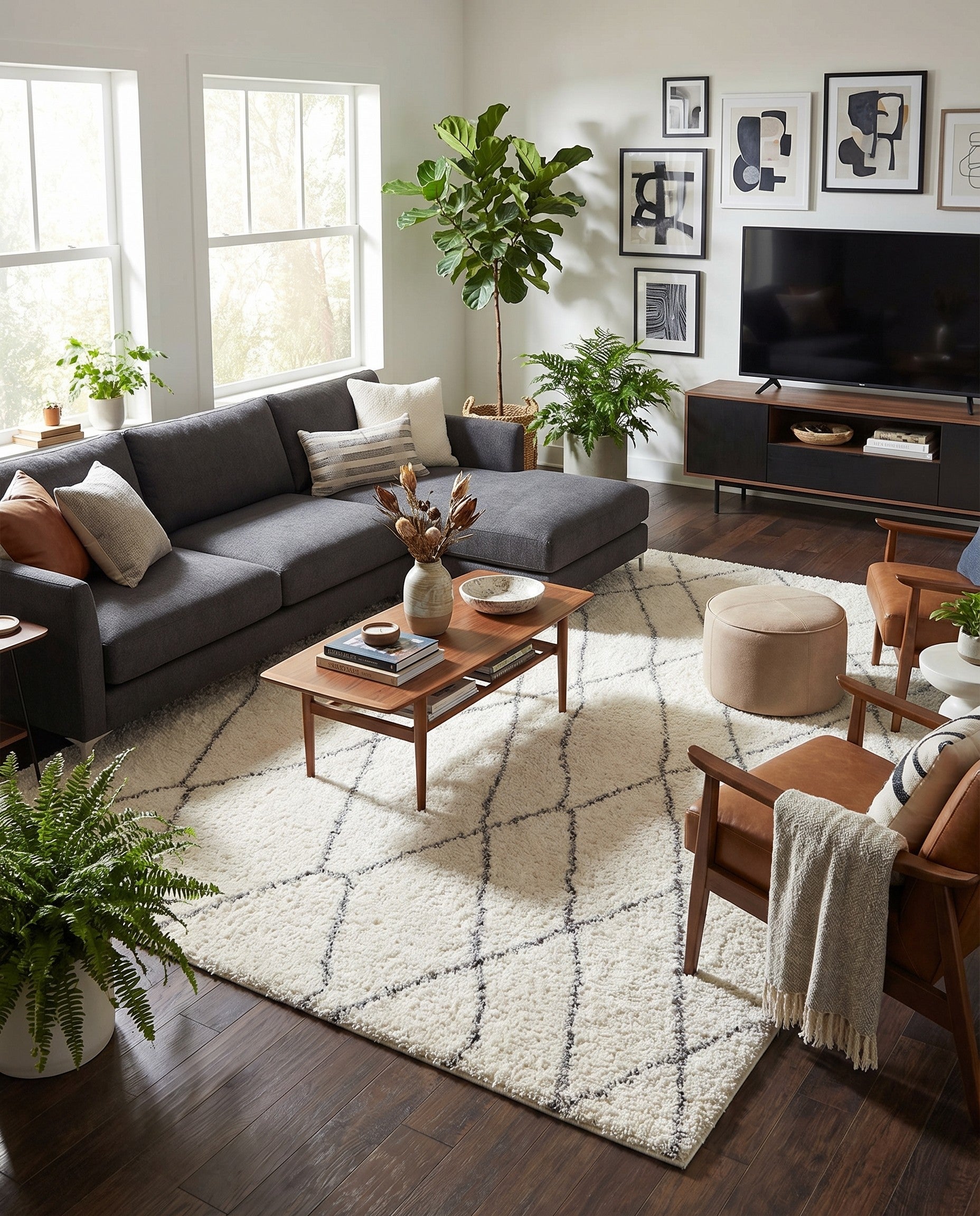 Primary image 9' 10 x 13' Soft Touch Shag Rug