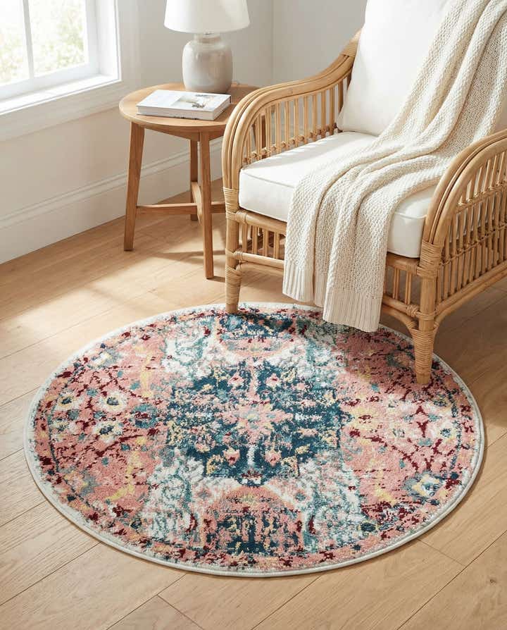 3' 3 x 3' 3 Charleston Round Rug