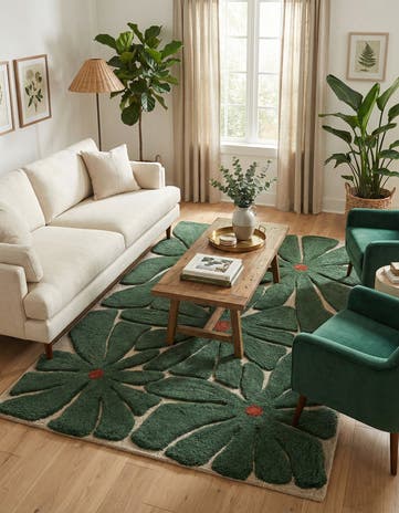 6' 1 x 9' Handtufted Wool Rug