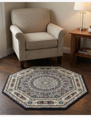 3' x 3' Nain Design Octagon Rug