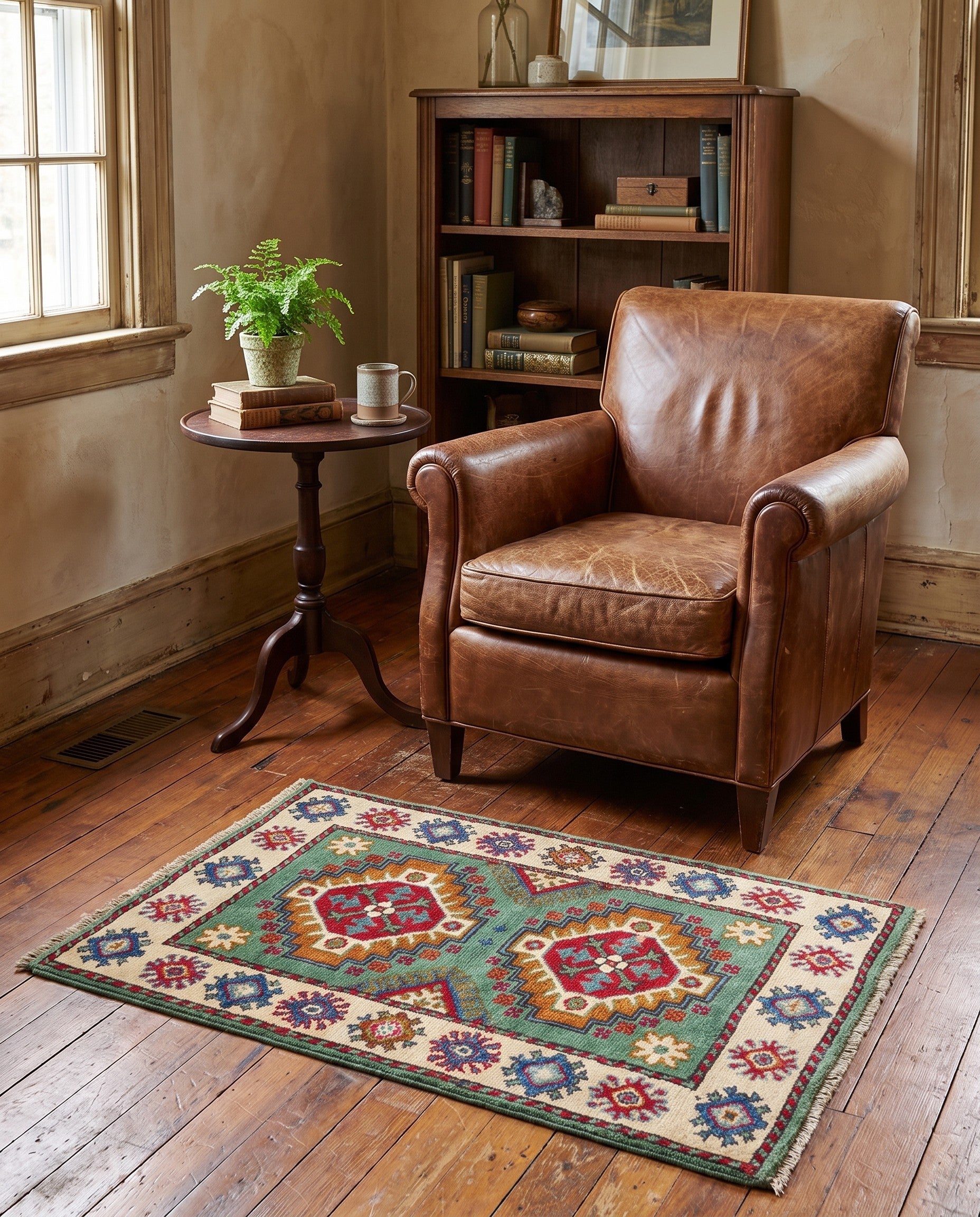 2' x 3' Hand Knotted Kazak Rug