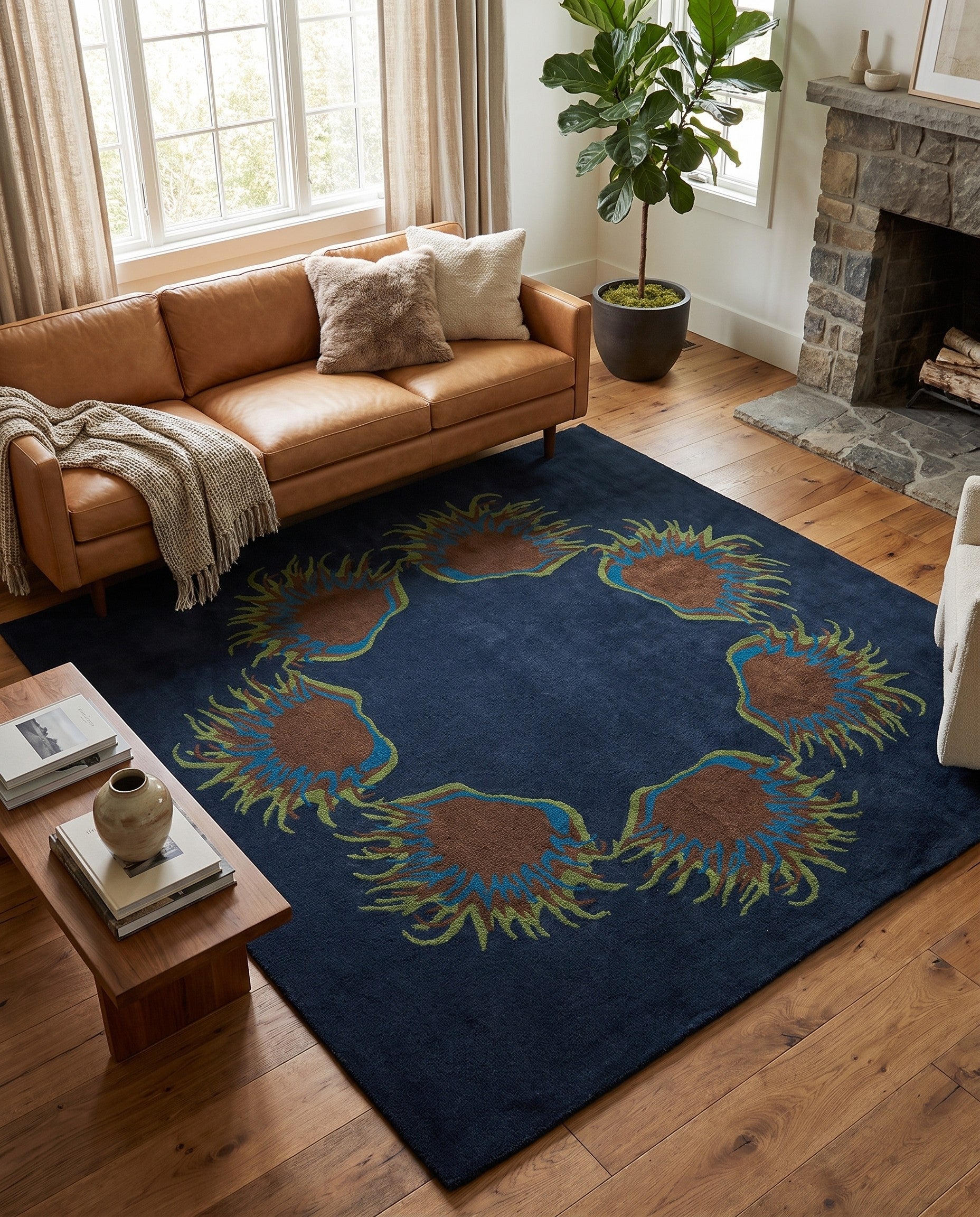 7' 5 x 7' 6 Luna Wool Square Rug
