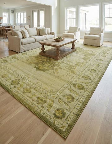Beige Washable Palazzo Rug