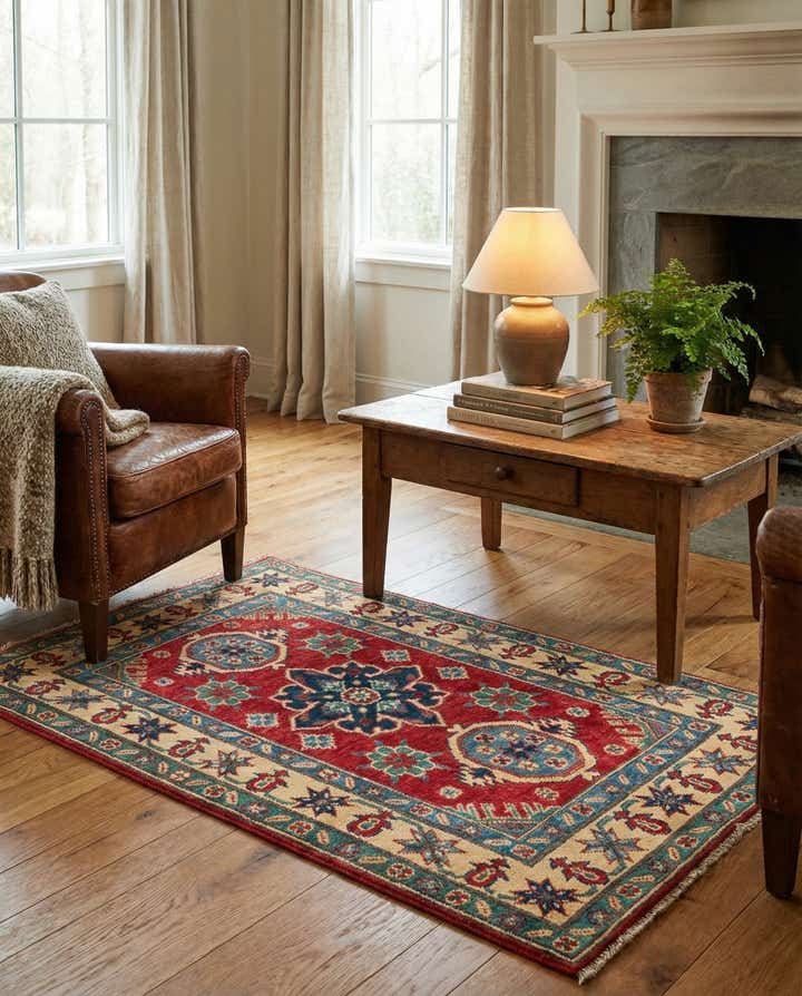 2' 9 x 4' 3 Hand Knotted Kazak Rug