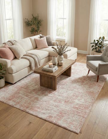 Carnation Pink Aurora Rug