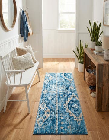 Blue Madrid Runner Rug