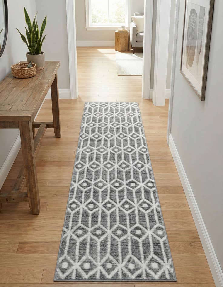 Detail image of 2' x 8' Lattice Trellis Runner Rug