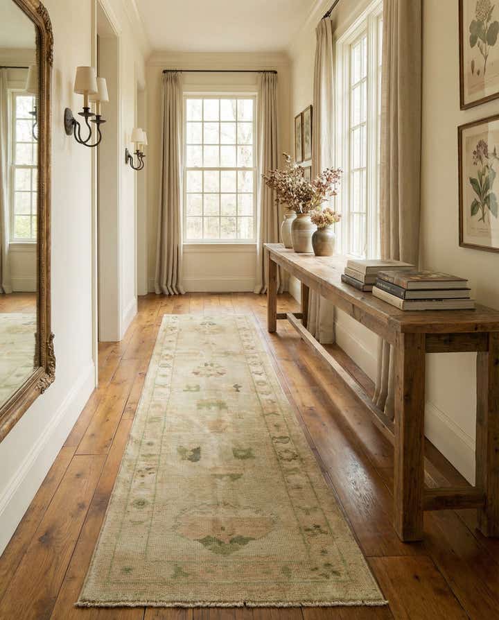 2' 9 x 10' 4 Hand Knotted Oushak Wool Runner Rug