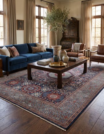 6' 5 x 9' 2 Hand Knotted Mamluk Ziegler Rug