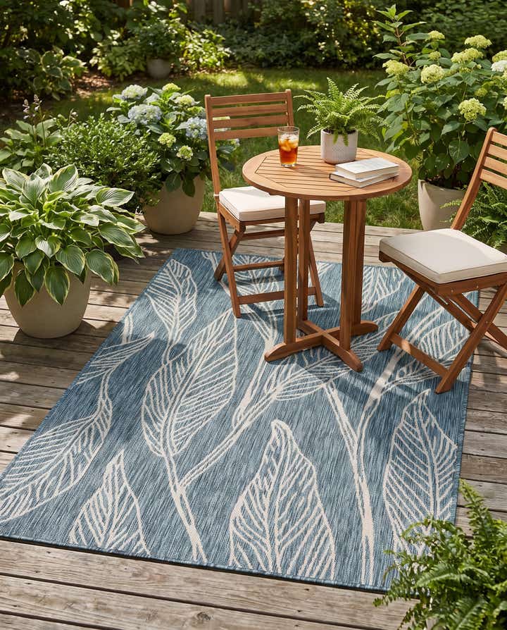 4' x 6' Easy-Clean Botanical Indoor / Outdoor Rug
