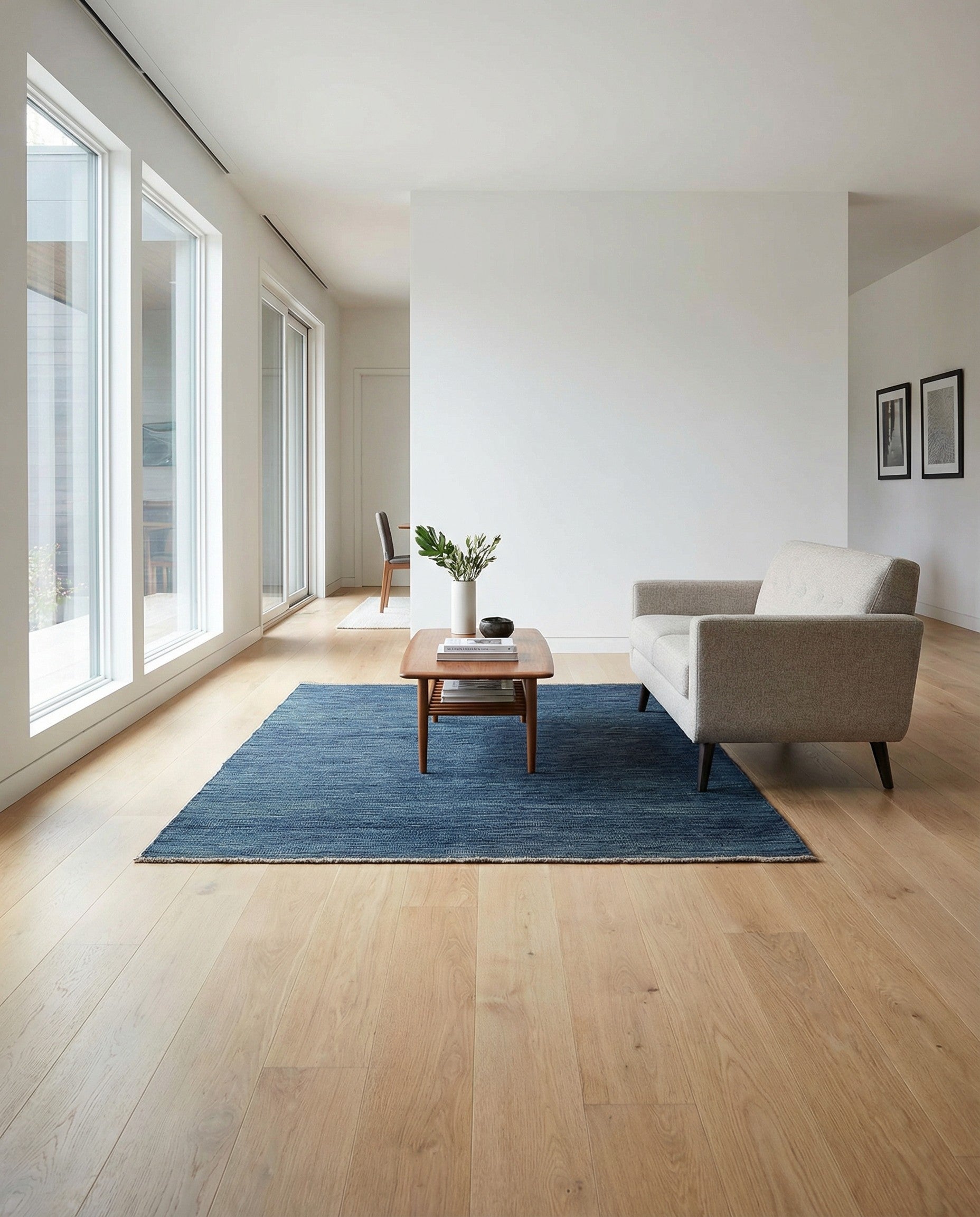 4' 3 x 6' 2 Hand Woven Kilim Modern Wool Rug