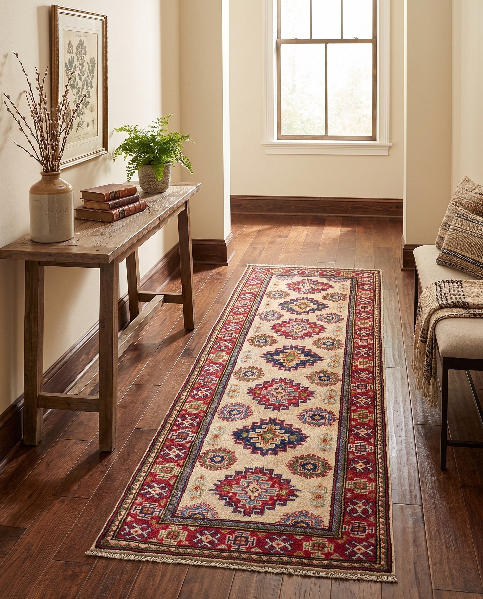 2' x 6' Hand Knotted Kazak Runner Rug