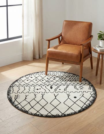 Beige Titania Round Rug