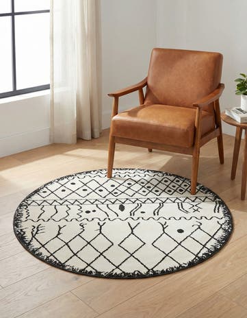Beige Titania Round Rug