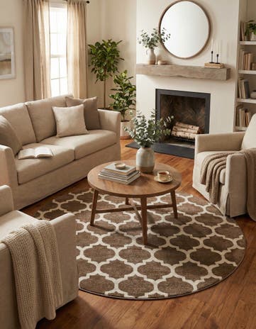 7' 10 x 7' 10 Trellis Round Rug