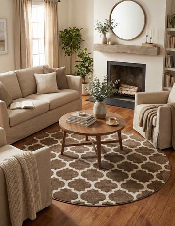 7' 10 x 7' 10 Lattice Round Rug