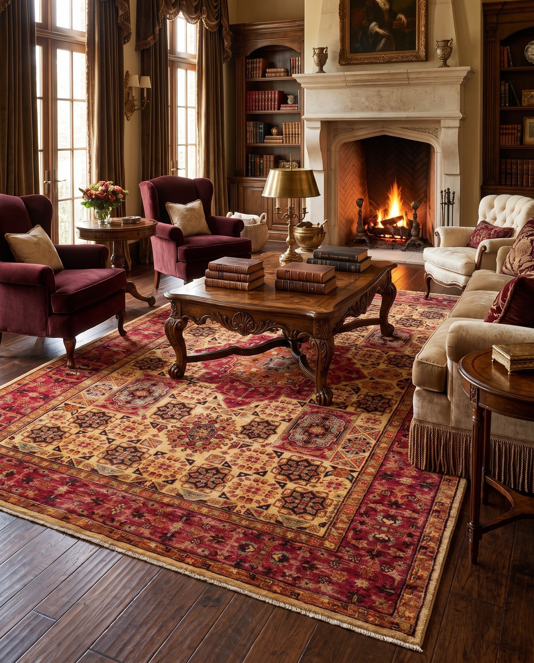 5' 5 x 7' 10 Hand Knotted Mamluk Ziegler Rug