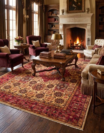 5' 5 x 7' 10 Hand Knotted Mamluk Ziegler Rug