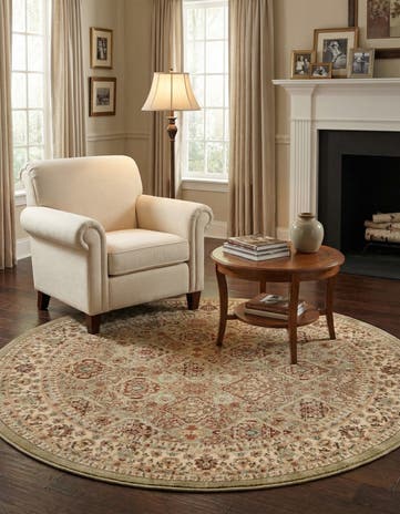 Light Green Aditi Round Rug