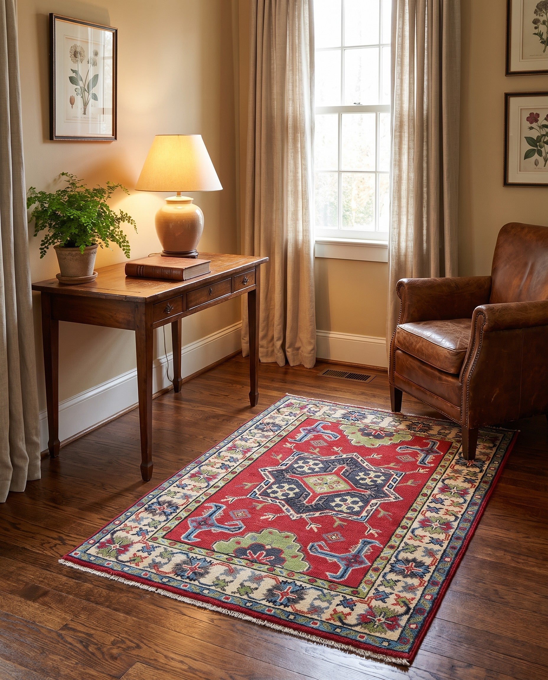 2' 8 x 3' 10 Hand Knotted Kazak Rug