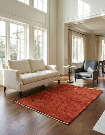 3' 11 x 5' 7 Hand Knotted Gabbeh Persian Wool Rug
