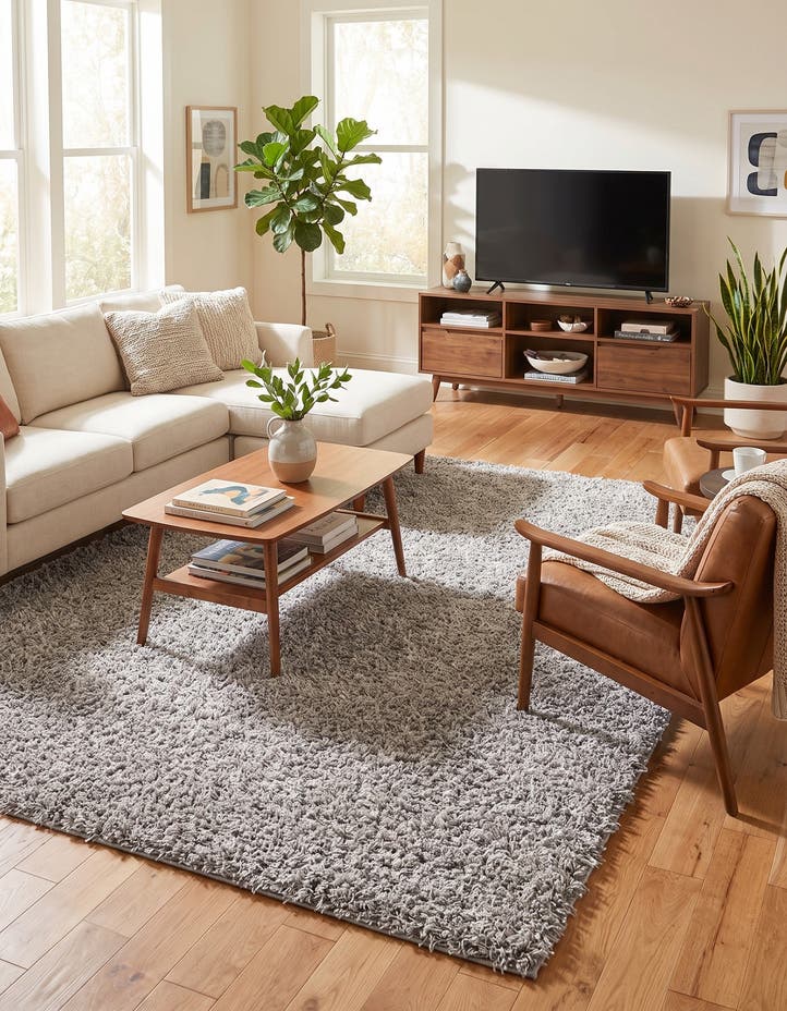 7' x 10' Comfort Solid Shag Rug