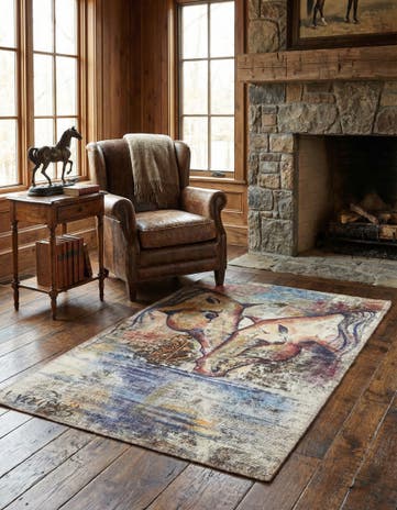 3' 2 x 4' 7 Hand Knotted Ultra Vintage Persian Wool Rug