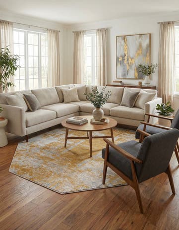 Yellow Finsbury Octagon Rug