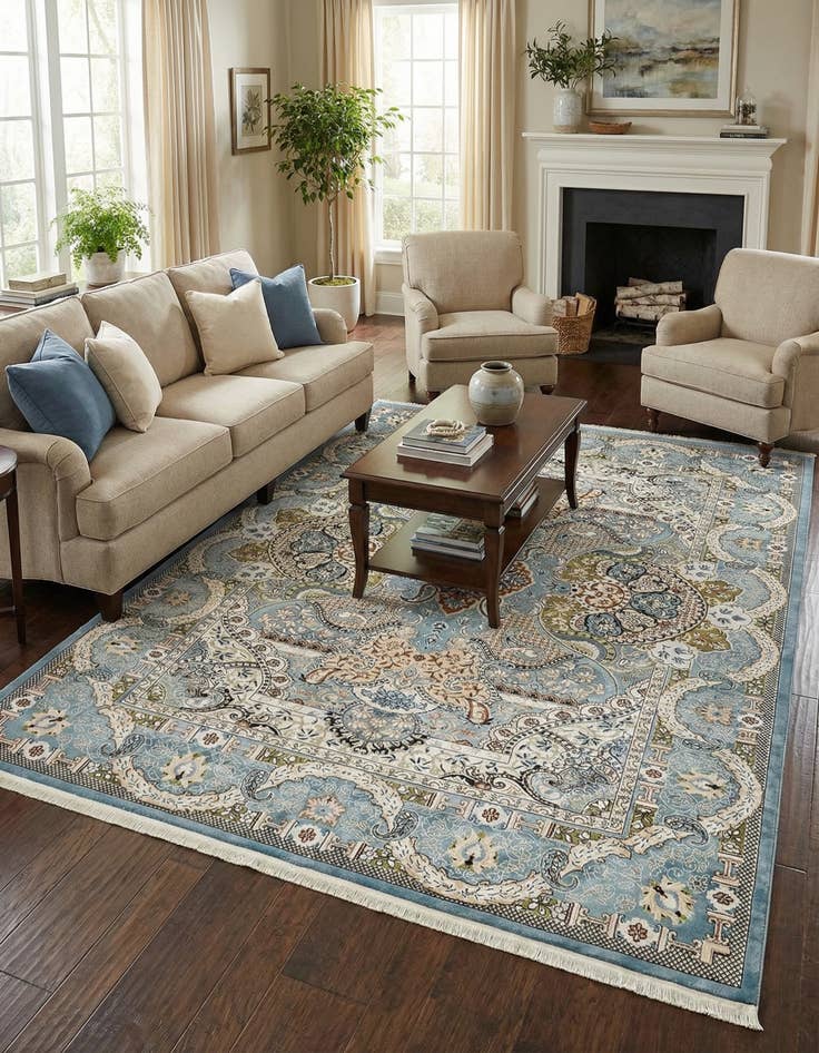 Detail image of 7' 10 x 10' Nain Design Rug