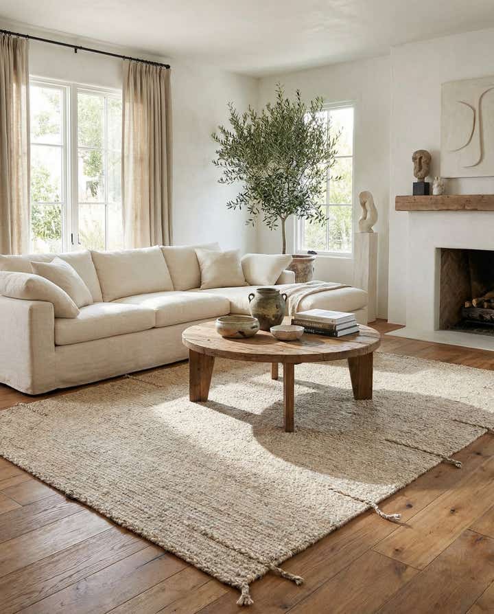 6' 7 x 9' Hand Knotted Moroccan Wool Rug