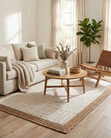  5' 1 x 8'  Hand Braided Jute Rug