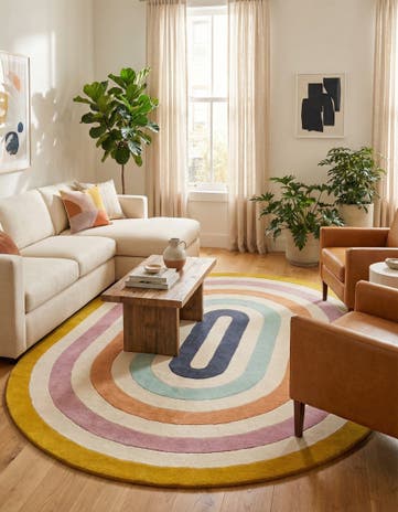 Hand Tufted Wool Oval Rug