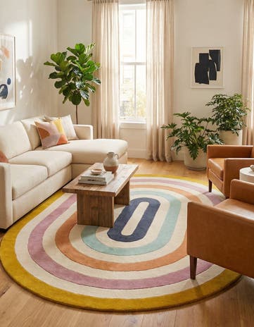 Hand Tufted Wool Oval Rug
