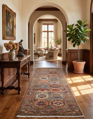 2' 8 x 9' 10 Hand Knotted Ariana Ziegler Runner Rug