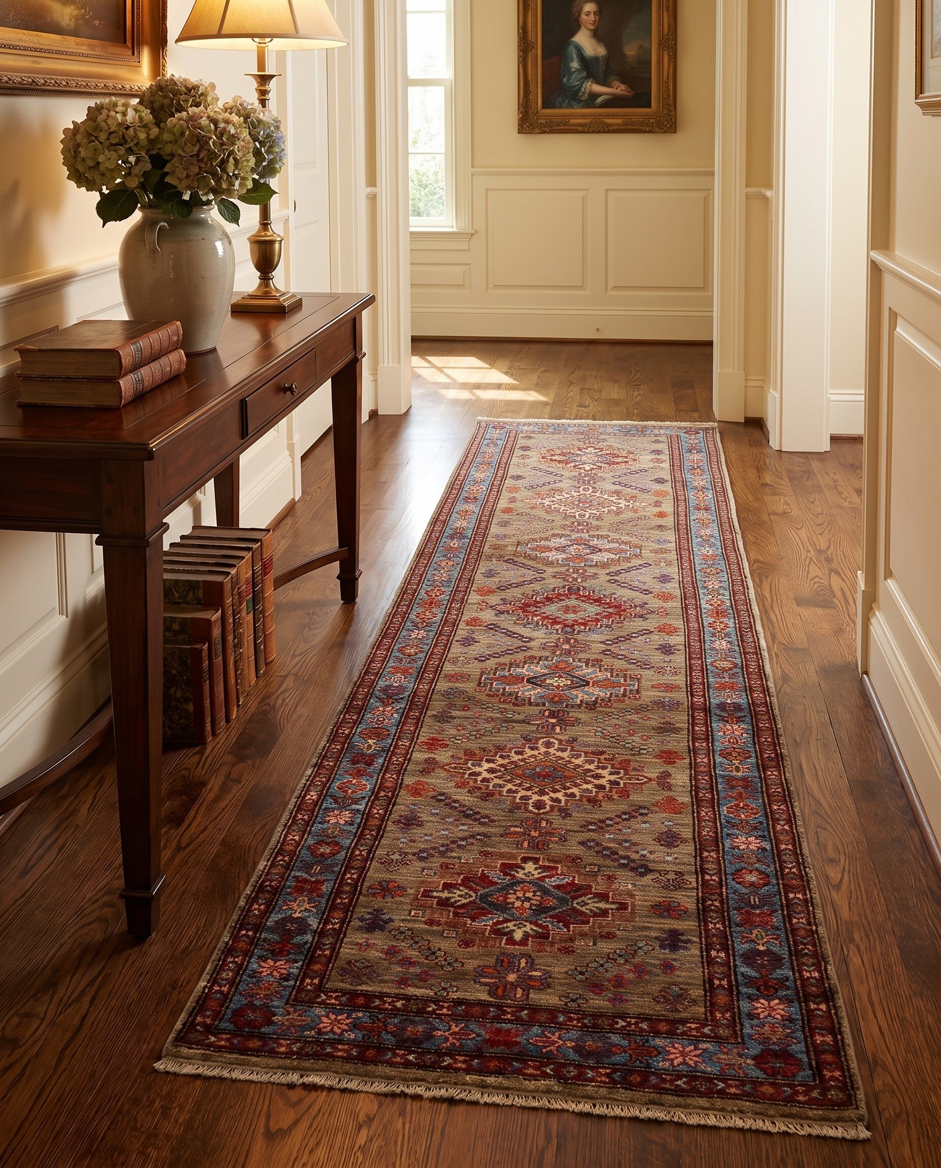 2' 11 x 10' 1 Hand Knotted Kazak Runner Rug