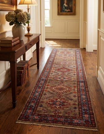 2' 11 x 10' 1 Hand Knotted Kazak Runner Rug