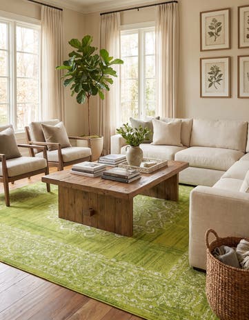 Light Green Ankara Rug