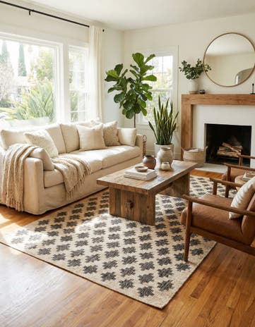 5' 1 x 8' Hand Woven Kala Handwoven Jute Rug