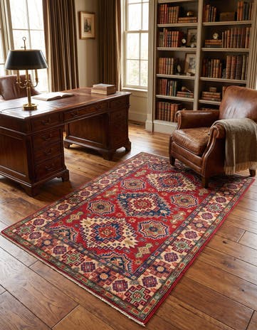 3' 10 x 5' 9 Hand Knotted Kazak Rug