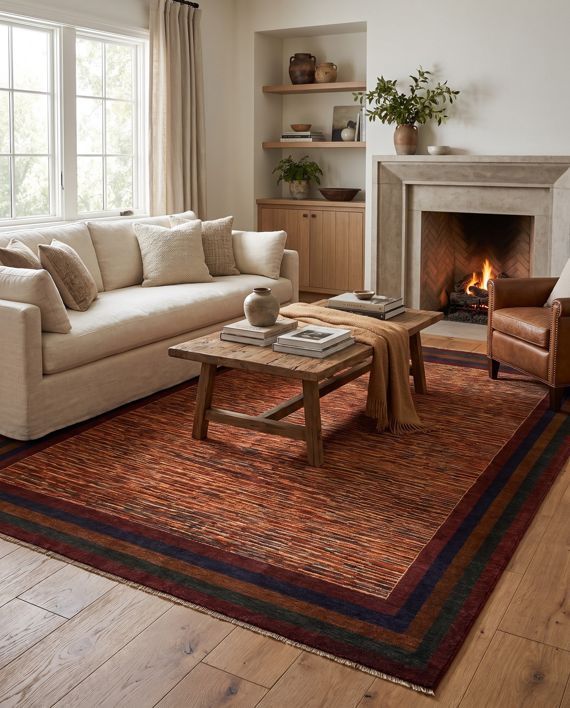 6' 8 x 9' 3 Hand Knotted Ziegler Modern Rug